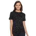 Women's Apt. 9&reg; Twist Hem Tee, Size: Large, Black