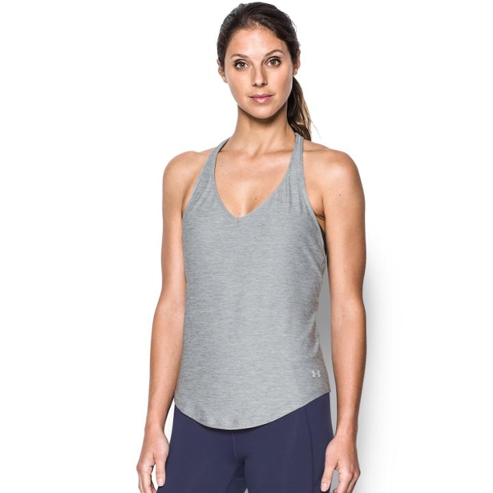Women's Under Armour Flashy Racerback Tank, Size: Small, Dark Grey