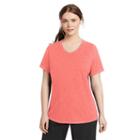 Plus Size Champion V-neck Tee, Women's, Size: 2xl, Light Red