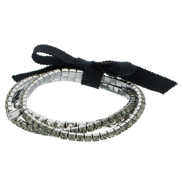 Simply Vera Vera Wang Simulated Crystal Stretch Bracelet Set, Women's, Black