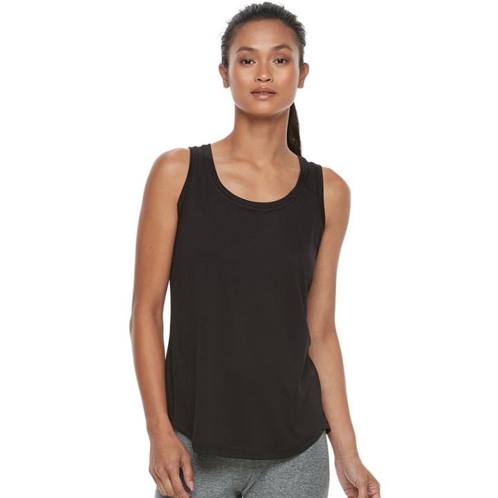 Women's Tek Gear&reg; Performance High-low Base Layer Tank, Size: Large, Black