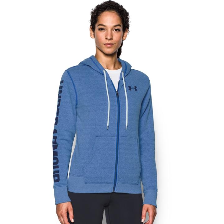 Women's Under Armour Favorite Full-zip Hoodie, Size: Medium, Lapis Blue Navy