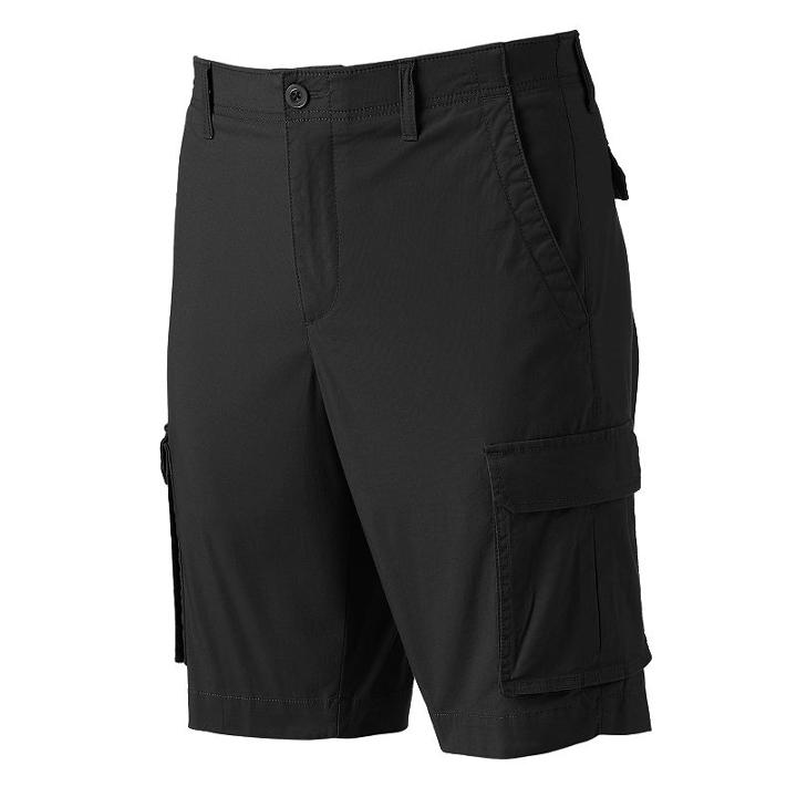 Men's Apt. 9&reg; Premier Flex Modern-fit Stretch Cargo Shorts, Size: 33, Black
