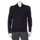 Men's Apt. 9&reg; Modern-fit Solid Merino Mockneck Sweater, Size: Large, Black