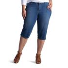 Plus Size Lee Maisie Jean Skimmer Capris, Women's, Size: 18 - Regular, Dark Blue