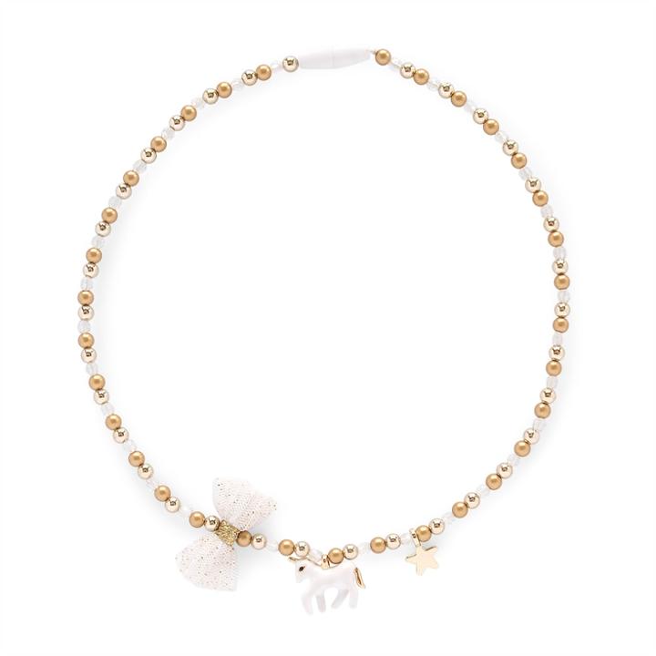 Girls 4-16 Carter's Beaded Unicorn, Star & Bow Charm Necklace, Size: 3, Gold