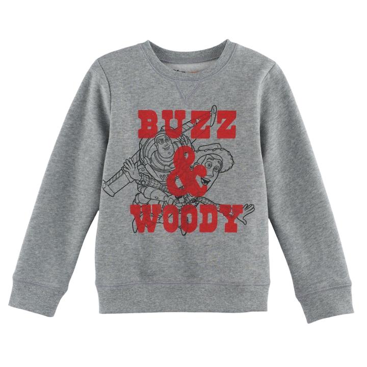 Disney / Pixar Toy Story Boys 4-7x Buzz & Woody Softest Fleece Pullover Sweatshirt By Jumping Beans&reg;, Size: 5, Med Grey