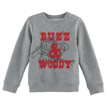 Disney / Pixar Toy Story Boys 4-7x Buzz & Woody Softest Fleece Pullover Sweatshirt By Jumping Beans&reg;, Size: 5, Med Grey