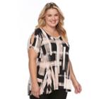 Plus Size Apt. 9&reg; Cold-shoulder A-line Tee, Women's, Size: 1xl, Brt Pink