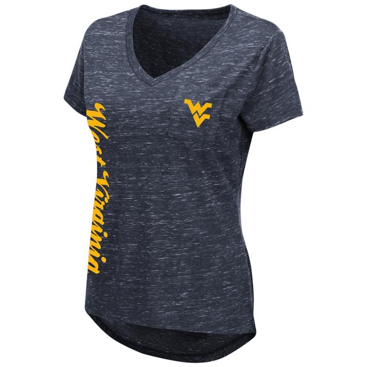 Women's West Virginia Mountaineers Wordmark Tee, Size: Small, Med Blue
