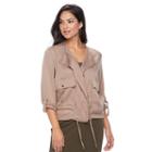Women's Apt. 9&reg; Soft Utility Jacket, Size: Xl, Brown Oth