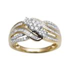 10k Gold 1/2-ct. T.w. Diamond Cluster Multirow Ring, Women's, Size: 7, White