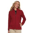 Women's Croft & Barrow&reg; Quilted Knit Jacket, Size: Small, Dark Red