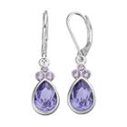 Dana Buchman Crystal Teardrop Earrings, Women's, Purple