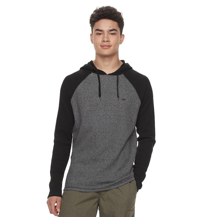 Men's Vans Pieced Out Thermal Hoodie, Size: Large, Black