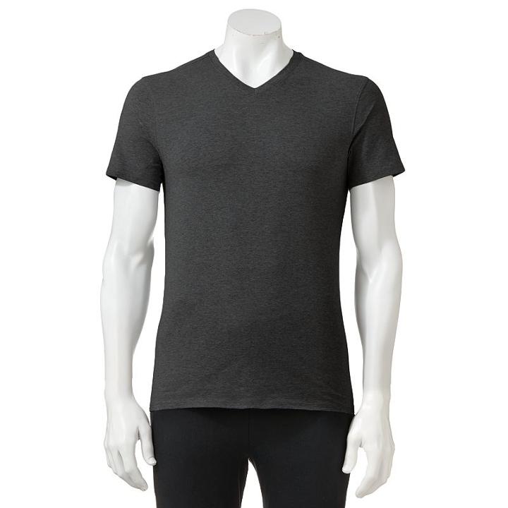 Big & Tall Apt. 9&reg; V-neck Tee, Men's, Size: 4xb, Grey