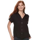Juniors' Candie's&reg; High-low Shirt, Teens, Size: Xs, Black