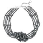 Simply Vera Vera Wang Gray Simulated Pearl Knot Necklace, Women's, Grey Other
