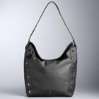 Simply Vera Vera Wang Quentin Double Entry Studded Tote, Women's, Black