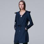 Women's Simply Vera Vera Wang Tie-accent Jacket, Size: Medium, Dark Blue
