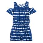 Girls 7-16 So&reg; Strappy Cold Shoulder Romper, Size: S/7-8, Dark Blue