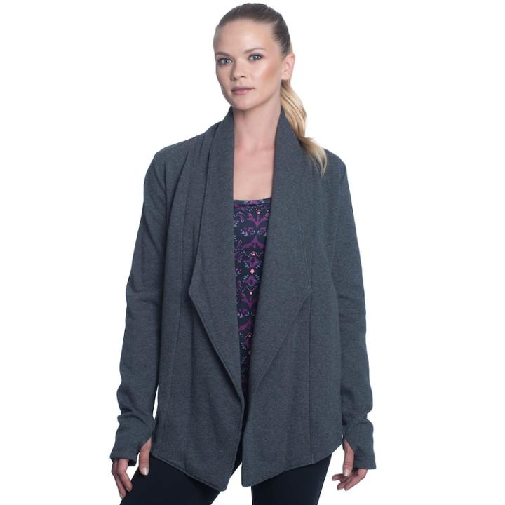 Women's Gaiam Calm Yoga Wrap Cardigan, Size: Xl, White