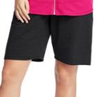 Plus Size Just My Size French Terry Bermuda Shorts, Women's, Size: 5xl, Black