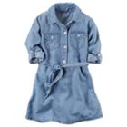 Girls 4-8 Carter's Denim Chambray Shirtdress, Girl's, Size: 6, Blue Other