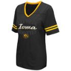Women's Campus Heritage Iowa Hawkeyes Fair Catch Football Tee, Size: Large, Oxford