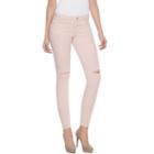 Petite Jennifer Lopez Ripped Pink Skinny Jeans, Women's, Size: 10 Petite, Brt Pink