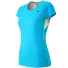 Women's New Balance Accelerate Scoopneck Running Tee, Size: Xs, Dark Blue