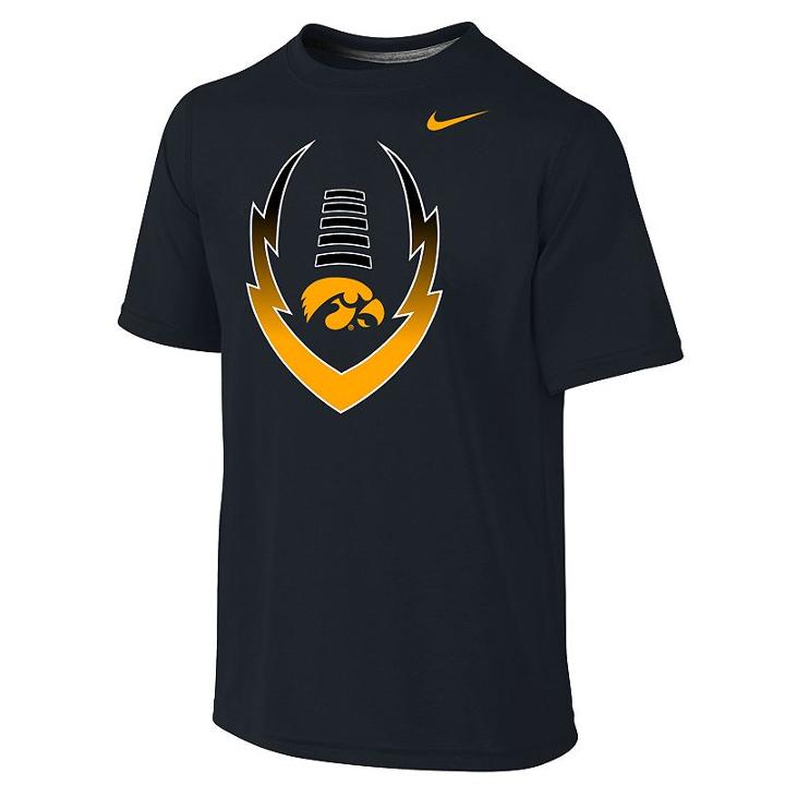 Boys 8-20 Nike Iowa Hawkeyes Football Legend Icon Dri-fit Tee, Boy's, Size: L(14/16), Black