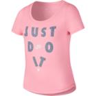 Girls 7-16 Nike Just Do It Tee, Size: Large, Dark Pink