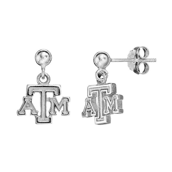 Dayna U Texas A & M Aggies Sterling Silver Drop Earrings, Women's, Grey