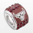 Logoart Chicago Bulls Sterling Silver Crystal Logo Bead - Made With Swarovski Crystals, Women's, Red