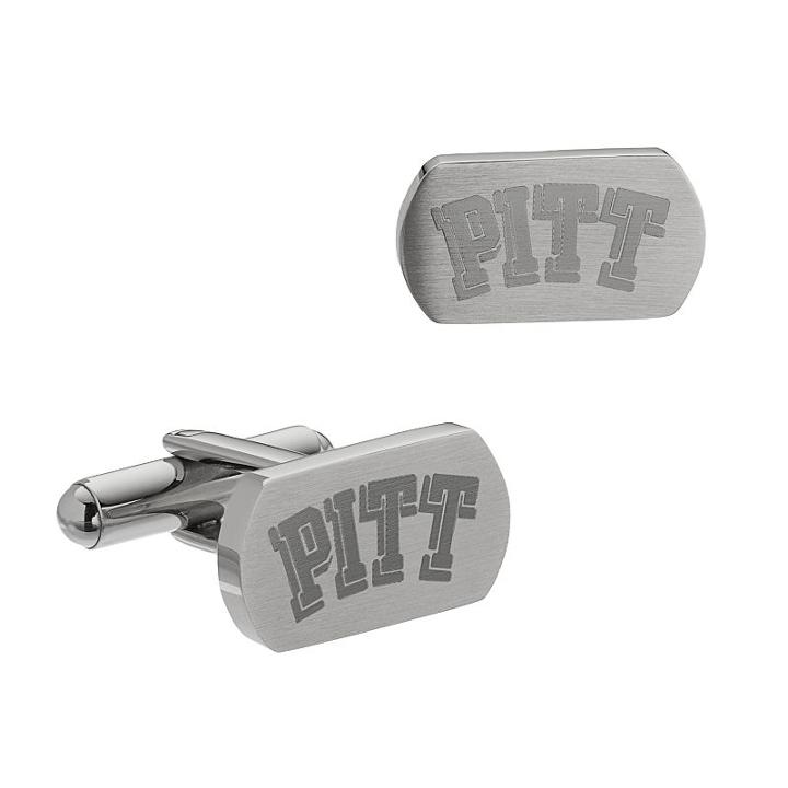 Fiora Stainless Steel Pittsburgh Panthers Cuff Links, Men's, Grey