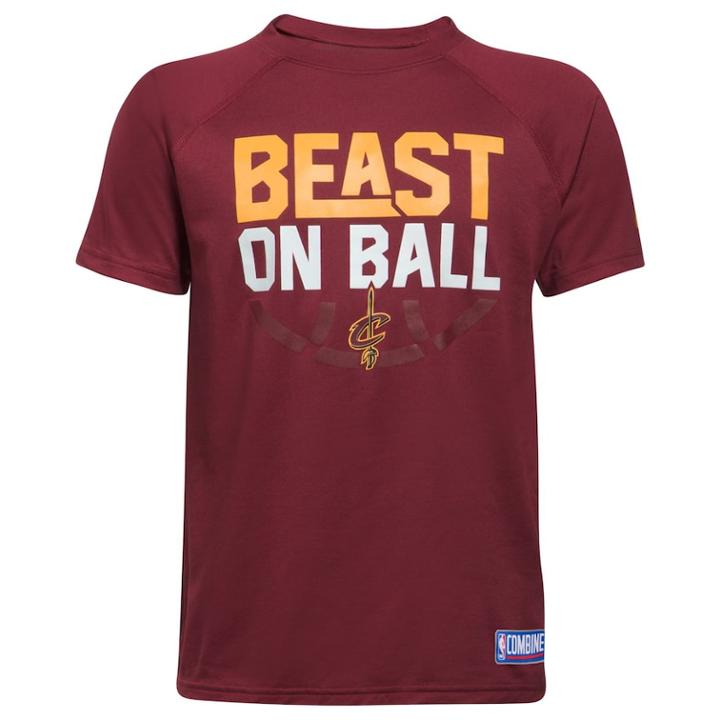 Boys 8-20 Under Armour Cleveland Cavaliers Beast On Ball Tee, Size: Small, Red