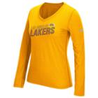 Women's Adidas Los Angeles Lakers Stacked Tee, Size: Medium, Gold