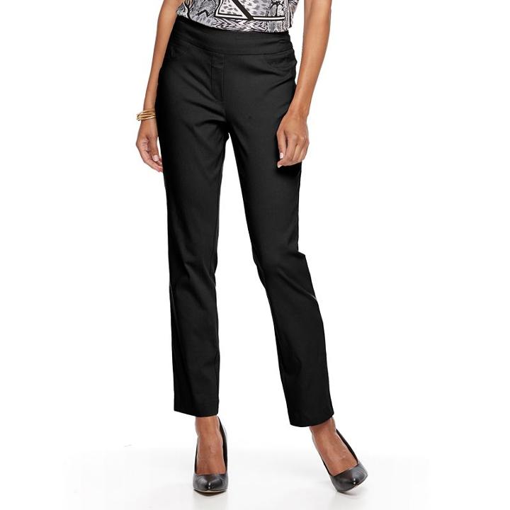 Women's Dana Buchman Millennium Pull-on Pants, Size: Medium, Black