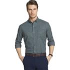Men's Van Heusen Regular-fit Herringbone Stretch Button-down Shirt, Size: Large, Green Oth