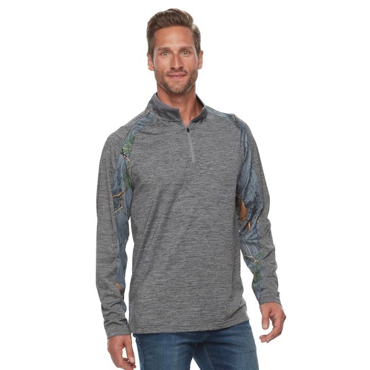 Men's Realtree Canyon Quarter-zip Windshirt, Size: Small, Black