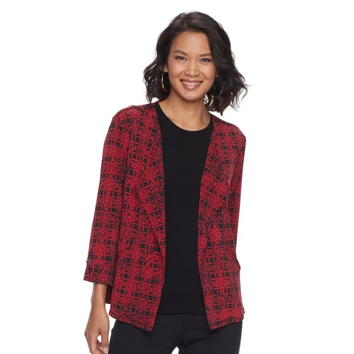 Women's Dana Buchman Flyaway Blazer, Size: Small, Med Red