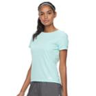 Women's Adidas Running Short Sleeve Tee, Size: Large, Turquoise/blue (turq/aqua)