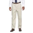Men's Croft & Barrow&reg; No-iron Relaxed-fit Pleated Pants, Size: 32x29, Med Beige