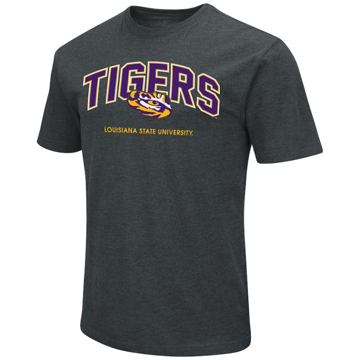 Men's Lsu Tigers Wordmark Tee, Size: Large, Drk Purple