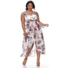 Plus Size Chaya Floral Maxi Wrap Dress, Women's, Size: 18 W, White