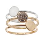 Lc Lauren Conrad Pave Disc Ring Set, Women's, Size: 7, Multicolor