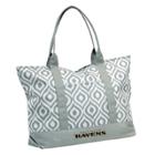 Logo Brand Baltimore Ravens Ikat Tote, Women's, Grey