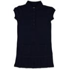 Girls 4-6x Chaps Pique School Uniform Polo Dress, Girl's, Size: Medium, Blue (navy)