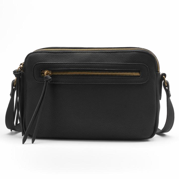 Sonoma Goods For Life™ Cameron Double Entry Crossbody Bag, Women's, Black